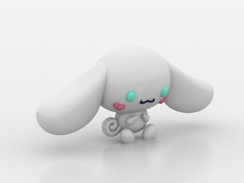 Kawaii Bunny Figurine 3D प्रिंट मॉडल