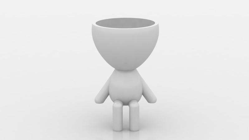 3D Printable Pen Holder Modello di stampa 3D .c4d .max .obj .3ds .fbx .stl .blend