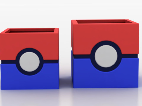 Pokeball Planter 3D Print Model