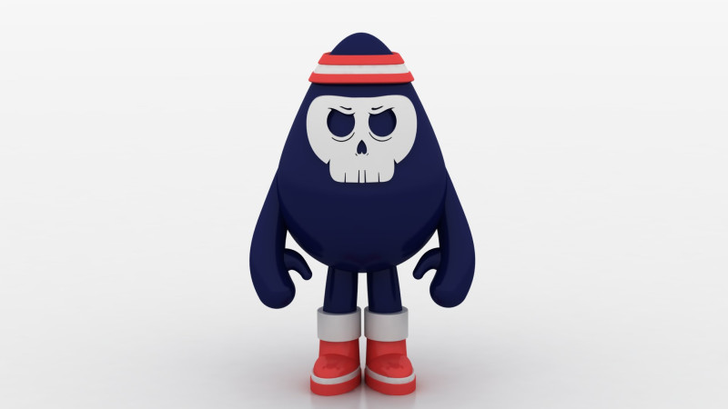 Grim Reaper Character 3D 打印模型 .c4d .max .obj .3ds .fbx .stl .blend 
