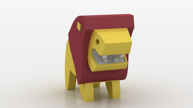 Low Poly Animal Toy Model Cetak 3D .c4d .max .obj .3ds .fbx .stl .blend 