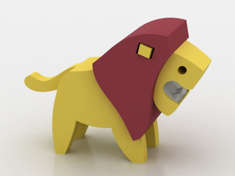 Low Poly Animal Toy Model Cetak 3D