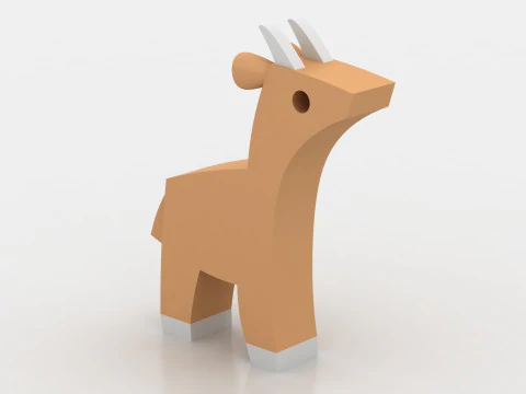 Antilope speelgoed 3D printmodel