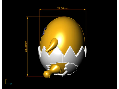 Lazy Egg Toy 3D Print Model