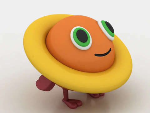 Cute Alien Figurine 3D Print Model