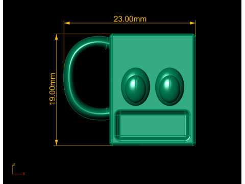 Cartoon Coffee Mug 3D Druckmodell