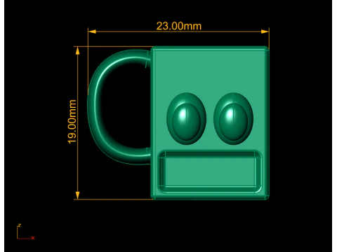 Cartoon Coffee Mug 3D Print Model