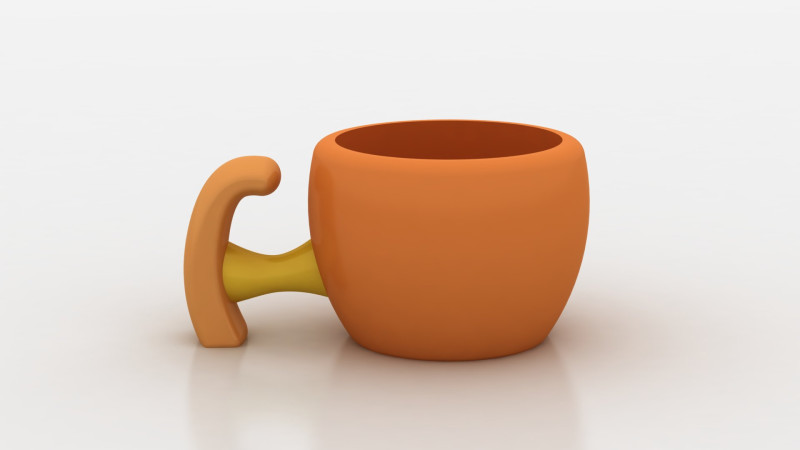 Cartoon Mug Modello di stampa 3D .c4d .max .obj .3ds .fbx .stl .blend 
