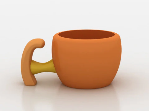 漫画マグカップ 3Dプリントモデル