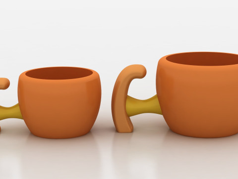 Cartoon Mug Modello di stampa 3D