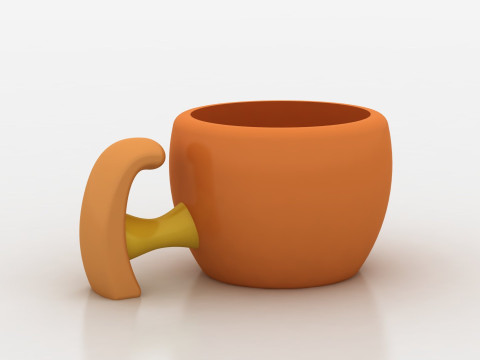Cartoon Mug Modello di stampa 3D
