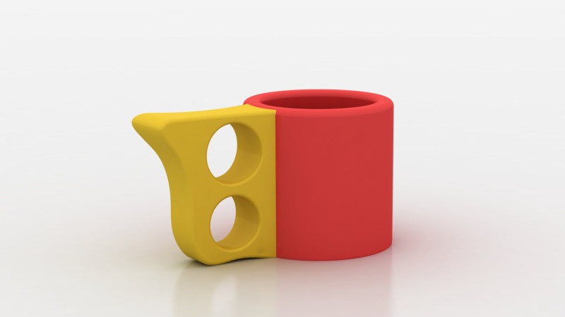 Cartoon Mug 3D 打印模型 .c4d .max .obj .3ds .fbx .stl .blend 