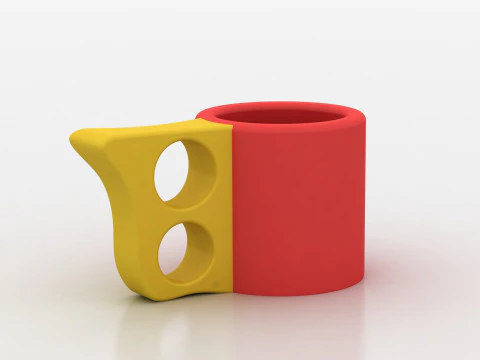 만화 머그잔 3D 프린트 모델