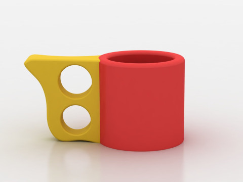 Cartoon Mug 3D 打印模型