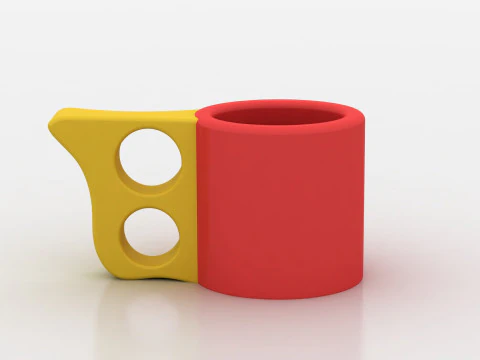 Cartoon Mug 3D Print Model