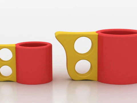 Cartoon Mug 3D Print Model