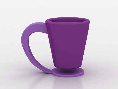 Purple Cartoon Mug 3D प्रिंट मॉडल