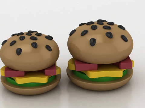 3D Burger 3D Print Model