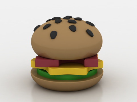 3D Burger Modelo de Impressão 3D