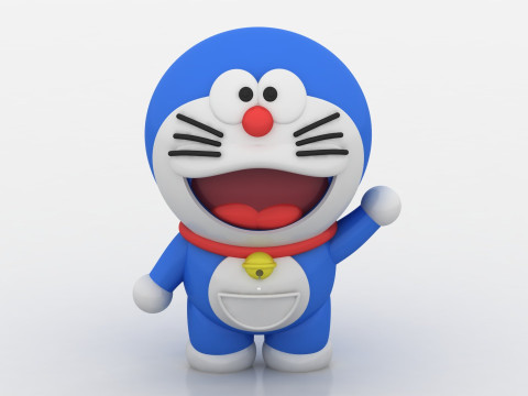 3D cartoon character Model Cetak 3D