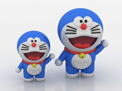 3D cartoon character Model Cetak 3D