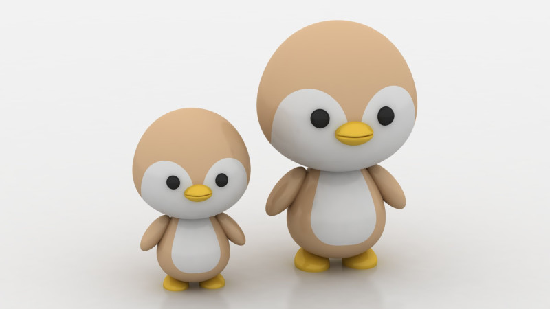 3D penguin model Model do druku 3D .c4d .max .obj .3ds .fbx .stl .blend