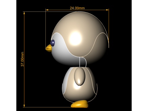 3D penguin model Model do druku 3D