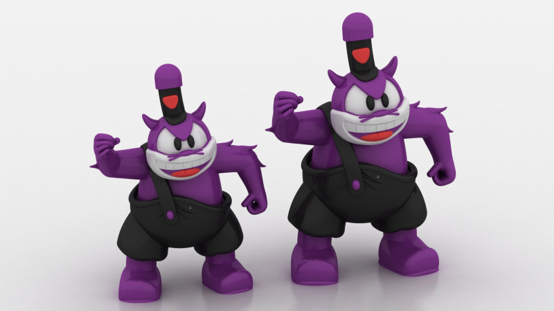 3D cartoon villain 3D printmodel .c4d .max .obj .3ds .fbx .stl .blend
