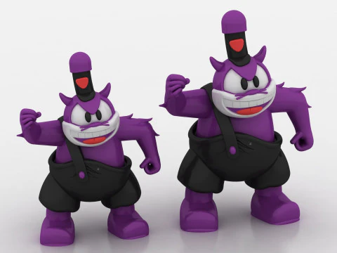 Złoczyńca z kresk&oacute;wek 3D Model do druku 3D