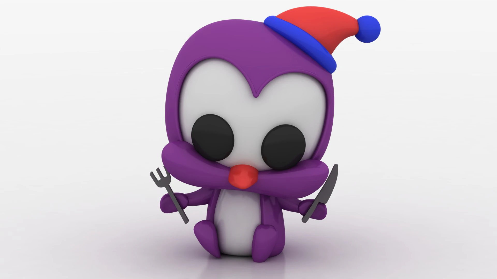 3D chibi penguin 3D Print Model .c4d .max .obj .3ds .fbx .stl .blend 