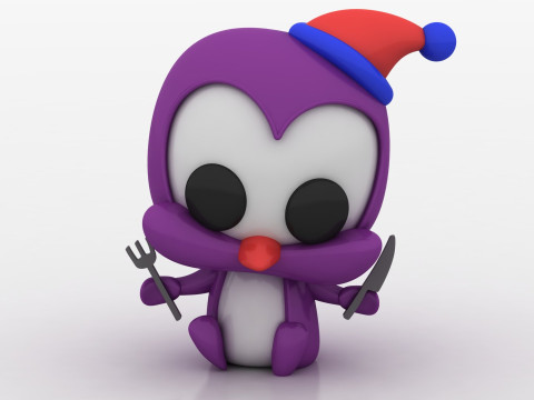 3D chibi penguin 3Dプリントモデル