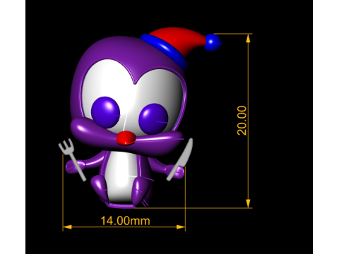 3D chibi penguin 3Dプリントモデル