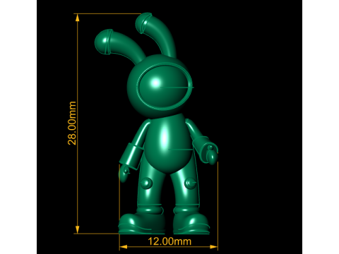 Cute alien 3D Modello di stampa 3D