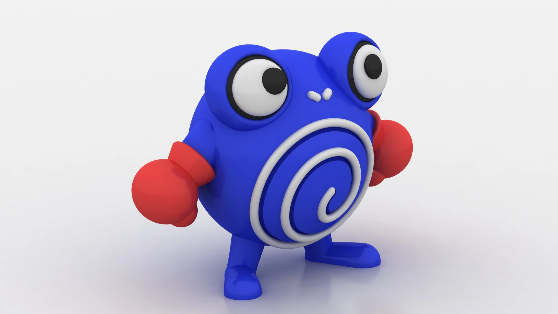 Boxing frog toy 3D Print Model .c4d .max .obj .3ds .fbx .stl .blend 