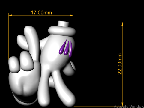 3D abstract character 3Dプリントモデル