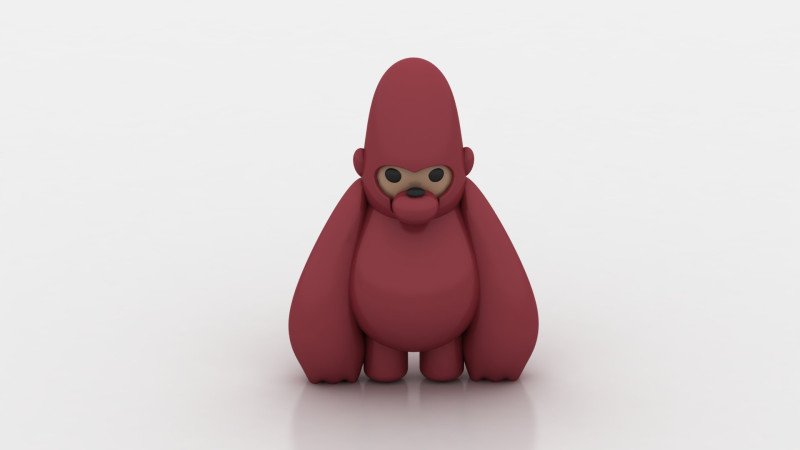 3D gorilla model Model Cetak 3D .c4d .max .obj .3ds .fbx .stl .blend