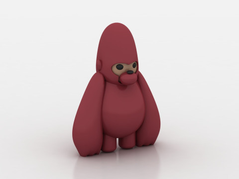 3D gorilla model Model Cetak 3D