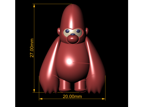 3D gorilla model Model Cetak 3D