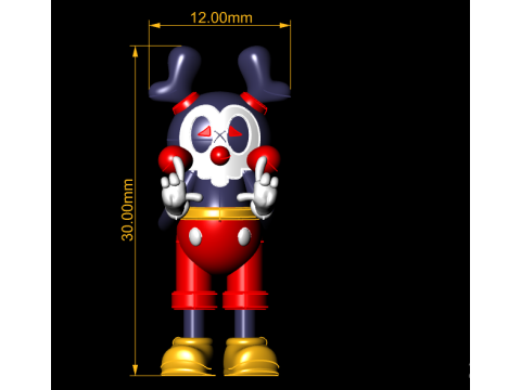 3D clown model Model Cetak 3D