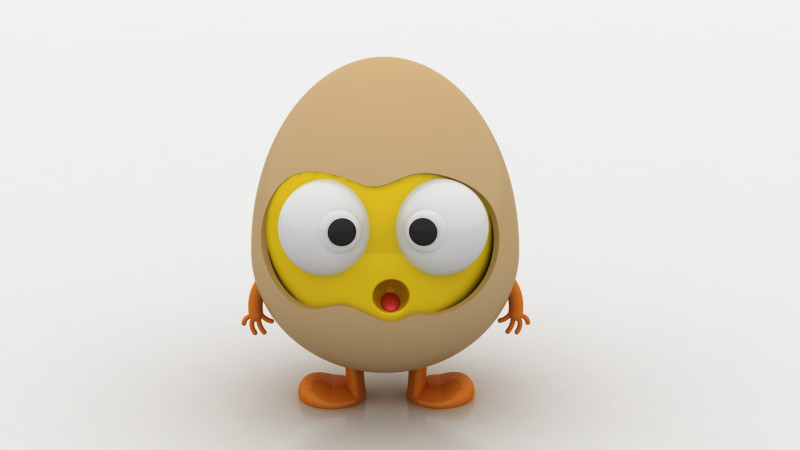 3D egg character Model Cetak 3D .c4d .max .obj .3ds .fbx .stl .blend 