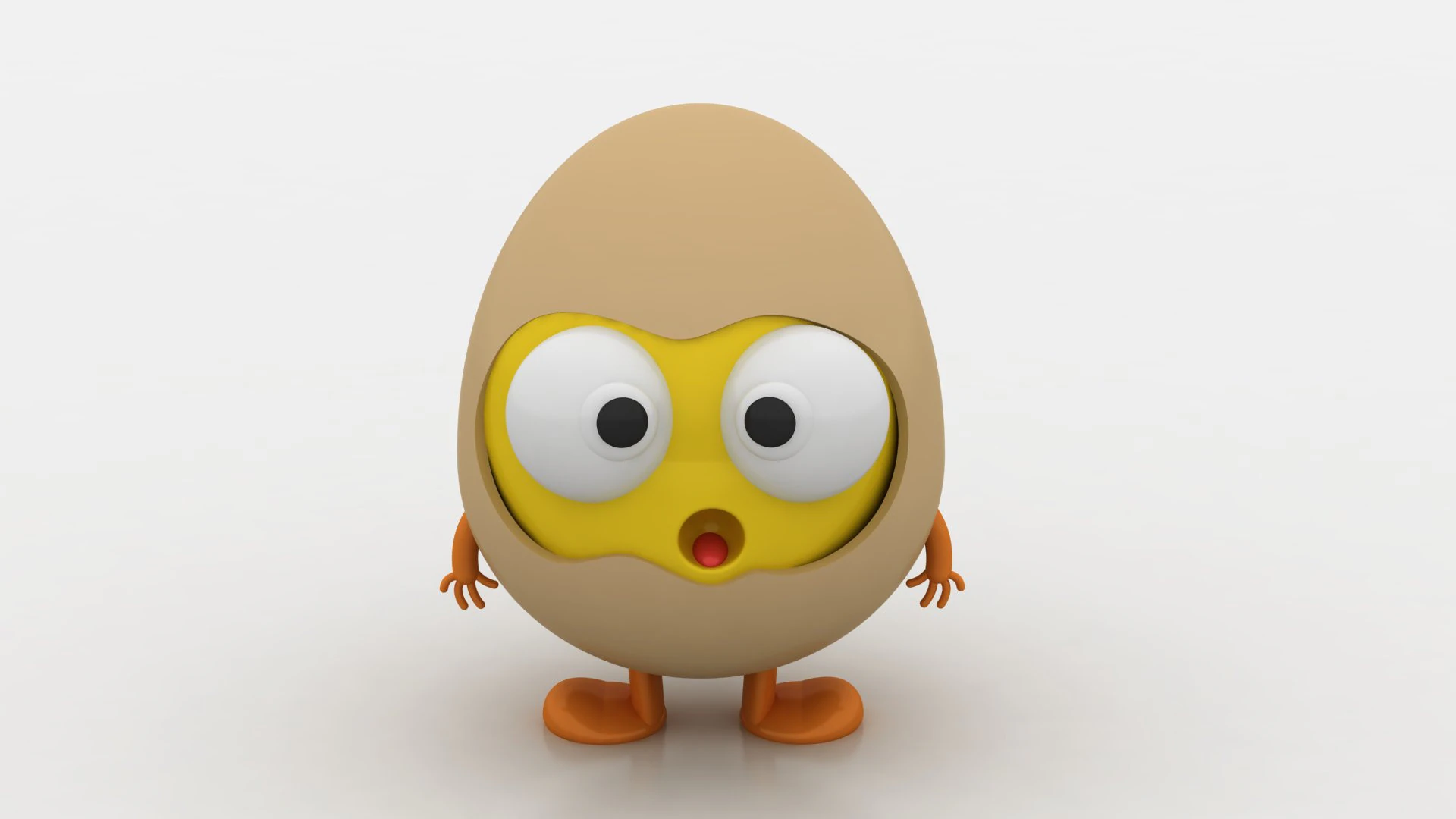 3D egg character 3D Print Model .c4d .max .obj .3ds .fbx .stl .blend 