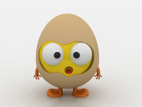 Karakter telur 3D Model Cetak 3D