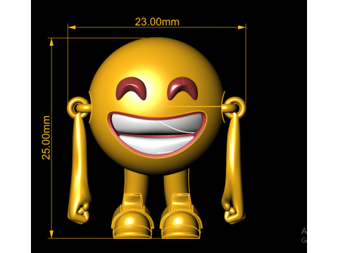 Smiley emoji 3Dmodel Model Cetak 3D