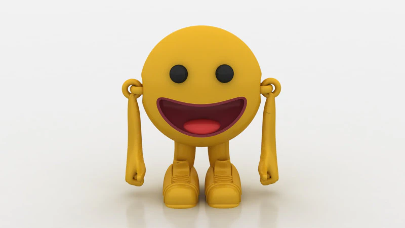 Emoji kartun Model Cetak 3D .c4d .max .obj .3ds .fbx .stl .blend