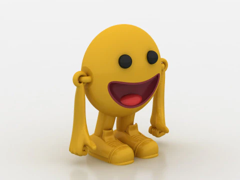 Emoji kartun Model Cetak 3D