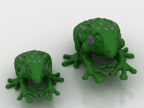 3D frog model 3Dプリントモデル