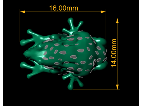 3D frog model 3Dプリントモデル