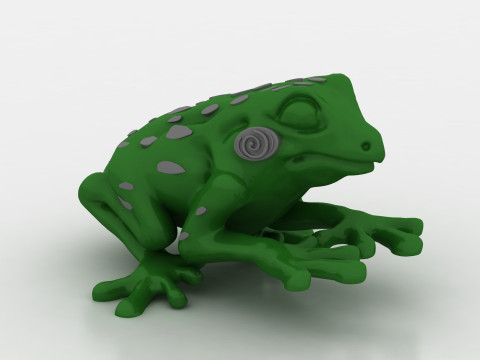 3D frog model 3Dプリントモデル