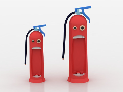 3D cartoon fire extinguisher 3D 打印模型