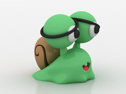 3D snail character 3D 프린트 모델